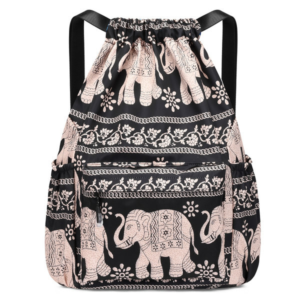 Ženski platneni ruksak s uzorkom u boji