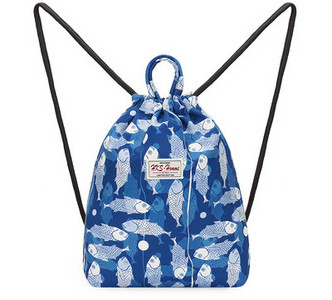 Naiste riidest aplikatsiooniga seljakott