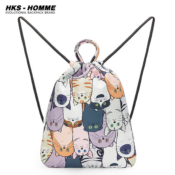 Γυναικείο πάνινο σακίδιο πλάτης με χρωματιστό σχέδιο