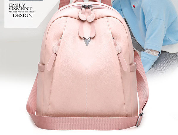 Rucsac de dama din piele cu maner textil pentru umar