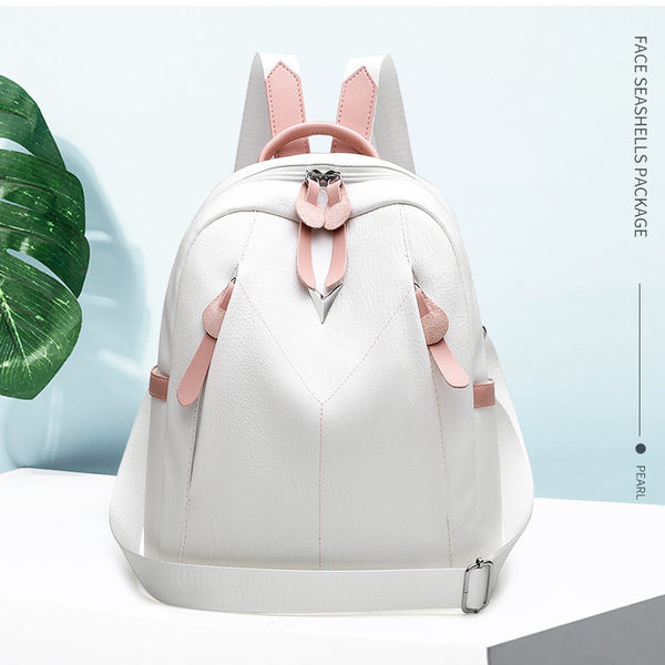 Rucsac de dama din piele cu maner textil pentru umar