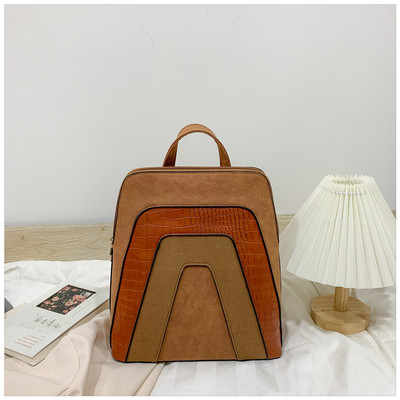 Γυναικείο μοντέρνο σακίδιο πλάτης με δερμάτινα χερούλια