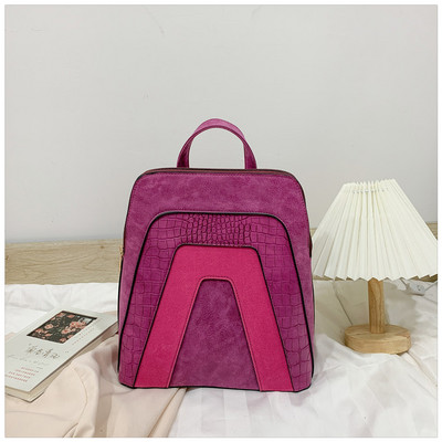 Γυναικείο μοντέρνο σακίδιο πλάτης με δερμάτινα χερούλια