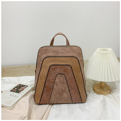 Γυναικείο μοντέρνο σακίδιο πλάτης με δερμάτινα χερούλια