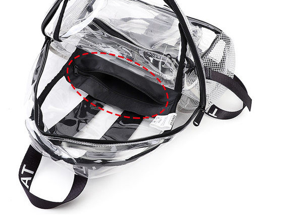 Novi model ženskog prozirnog ruksaka sa izvezenim natpisom