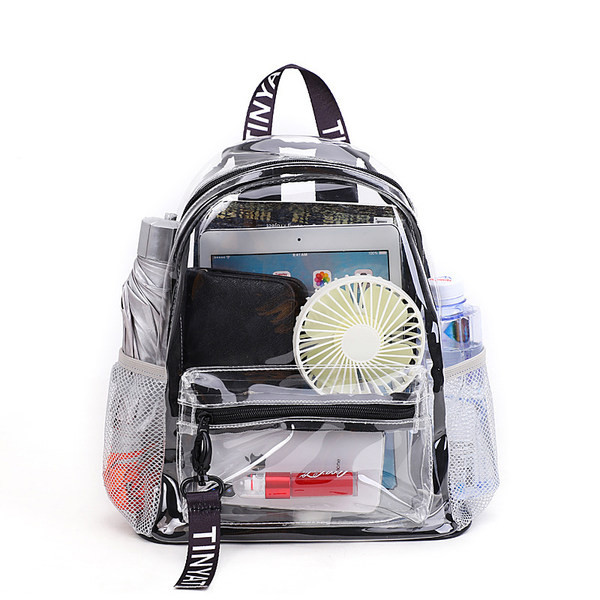 Novi model ženskog prozirnog ruksaka sa izvezenim natpisom