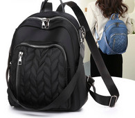 Γυναικείο σακίδιο πλάτης με φερμουάρ και μακριά υφασμάτινη λαβή