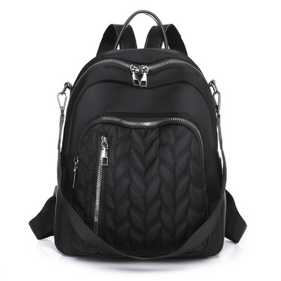 Γυναικείο σακίδιο πλάτης με φερμουάρ και μακριά υφασμάτινη λαβή