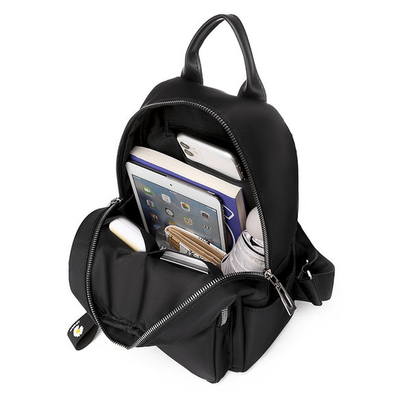 Naiste tekstiilist 3D kaunistusega seljakott