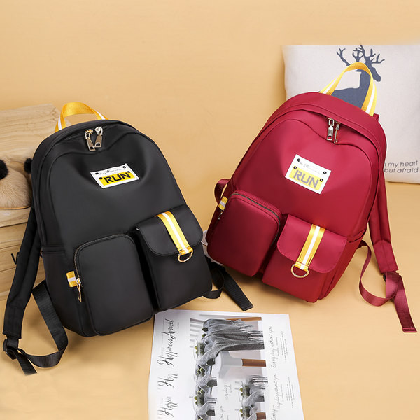 Embleemiga igapäevane naiste tekstiilist seljakott