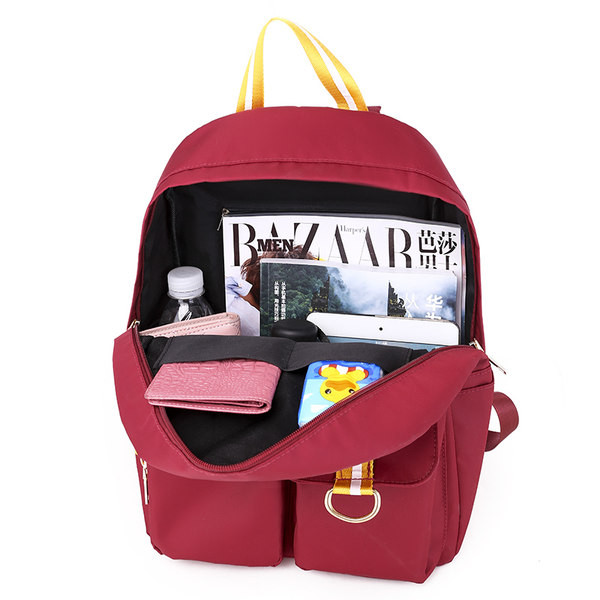 Embleemiga igapäevane naiste tekstiilist seljakott