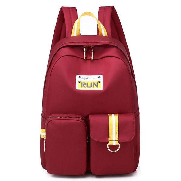 Embleemiga igapäevane naiste tekstiilist seljakott