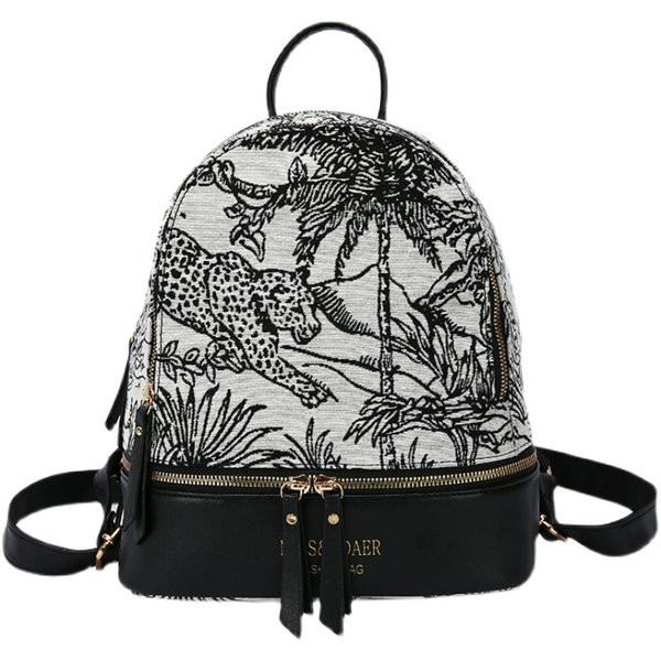 Spalvinga kuprinė su užtrauktukais - moterims