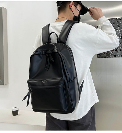 Unisex σακίδιο πλάτης από συνθετικό δέρμα με φερμουάρ