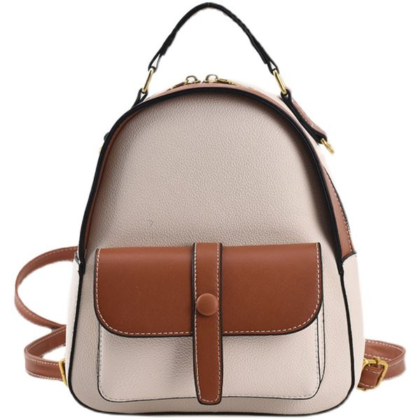 Ženski ruksak od umjetne kože s prednjim džepom