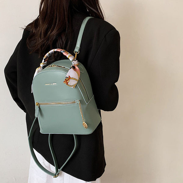 Rucsac de dama din piele ecologica cu inscriptie si fermoar