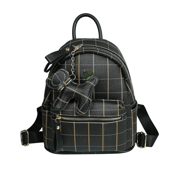 Naiste kunstnahast seljakott esitaskuga - musta värvi