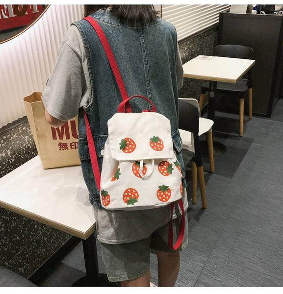 Casual naiste tekstiilist seljakott või kott trükiga