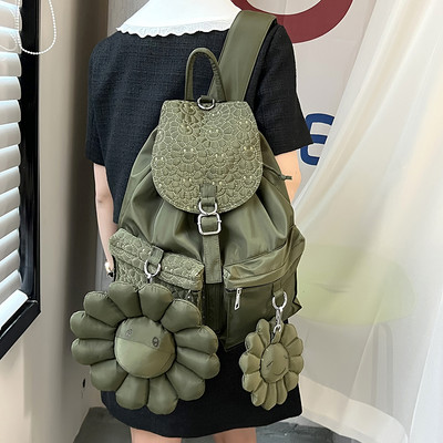 Ženski tekstilni ruksak s 3D dekoracijom i vezom