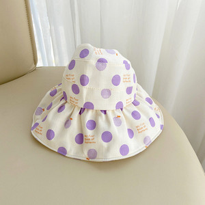 Laste suvemüts tüdrukutele täppidel