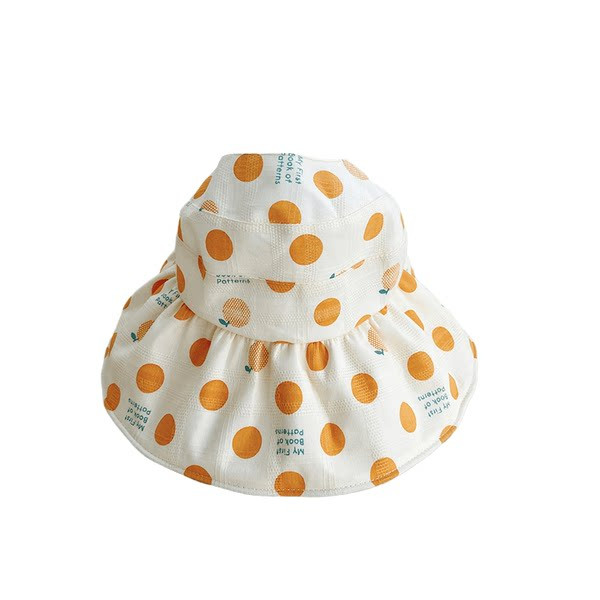 Laste suvemüts tüdrukutele täppidel