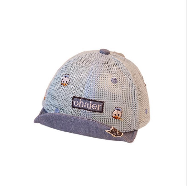 Laste võrgust müts teksatükkide ja tikandiga