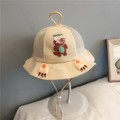 Παιδικό καλοκαιρινό καπέλο με τρισδιάστατη εφαρμογή και κορδόνια