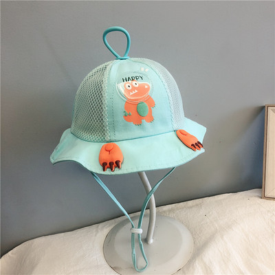 Παιδικό καλοκαιρινό καπέλο με τρισδιάστατη εφαρμογή και κορδόνια