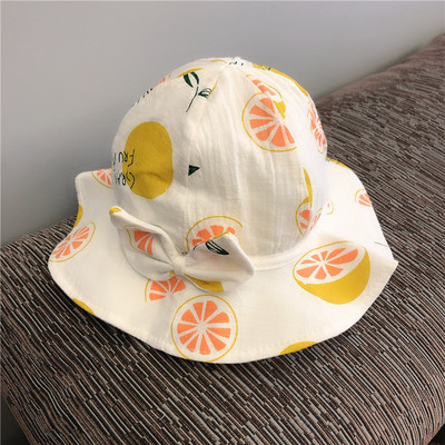 Παιδικό καλοκαιρινό καπέλο  με απλικέ και κορδέλα