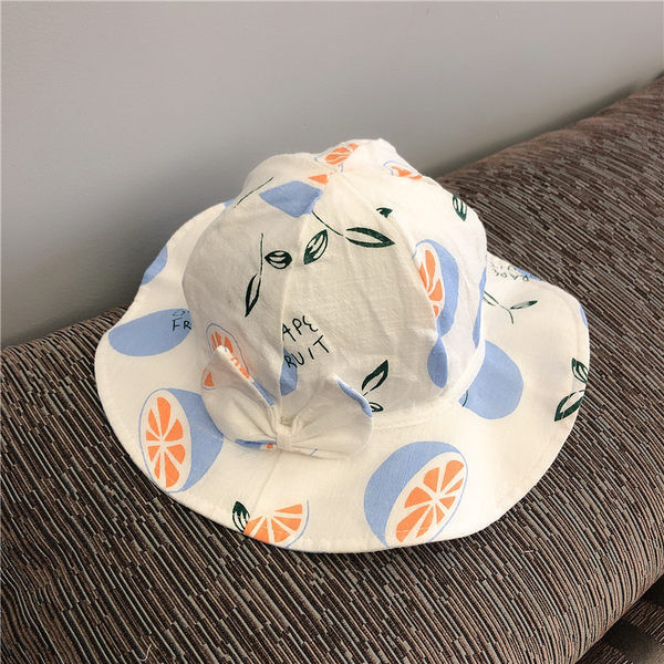 Παιδικό καλοκαιρινό καπέλο  με απλικέ και κορδέλα