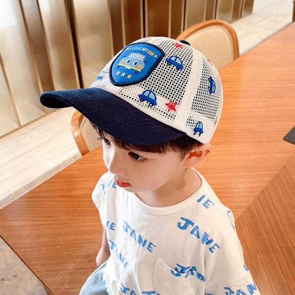 Embleemidega võrkmüts lastele