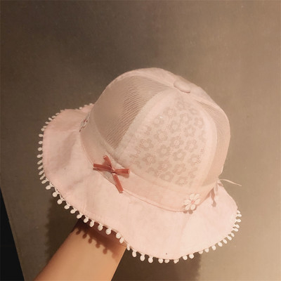 Uue mudeli suvine paela ja lilledega lastemüts tüdrukutele