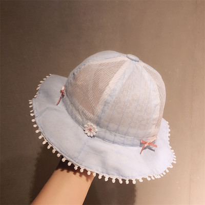 Uue mudeli suvine paela ja lilledega lastemüts tüdrukutele