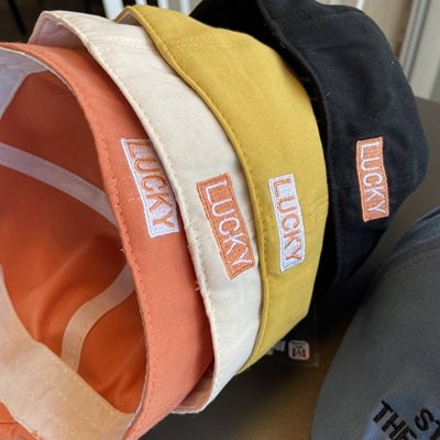 Tikitud sildi ja visiiriga lastemüts