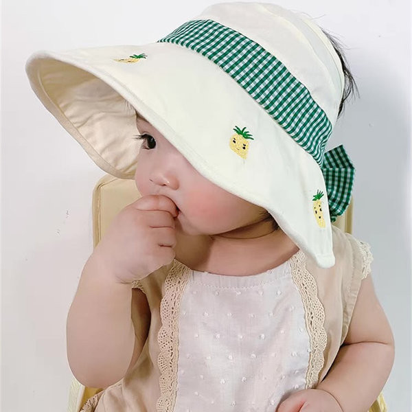 Ljetni šešir za djevojčice s velikim obodom i aplikacijom