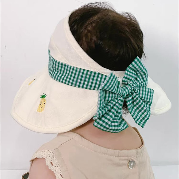 Ljetni šešir za djevojčice s velikim obodom i aplikacijom