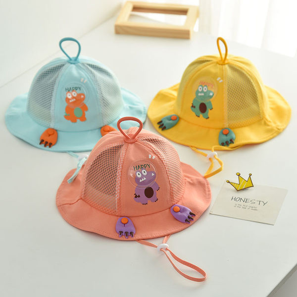 Mitmes värvitoonis võrkudega laste suvine müts