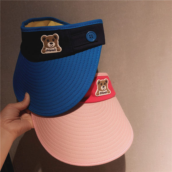 Suvine visiiri ja kaisukaru aplikatsiooniga lastemüts