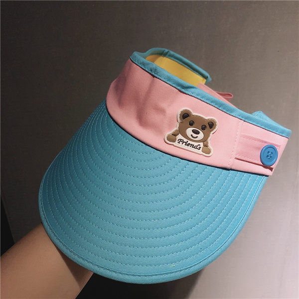 Suvine visiiri ja kaisukaru aplikatsiooniga lastemüts