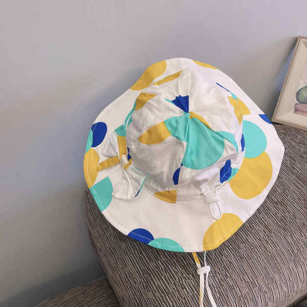 Värviline laia äärega lastemüts tüdrukutele