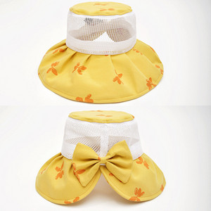 Suure ääre ja paelaga suvine tüdrukumüts