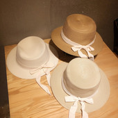 Laste suvine õlgkübar paelaga