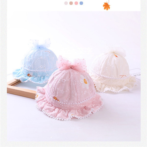 Beebi suvine müts tülli paelaga