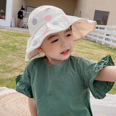 Suvine lastemüts paelaga tüdrukutele