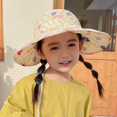 Suvine lastemüts paelaga tüdrukutele