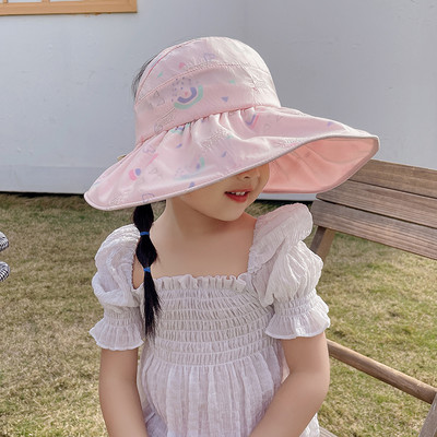 Suvine lastemüts paelaga tüdrukutele