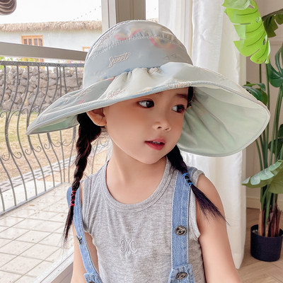 Suvine lastemüts paelaga tüdrukutele