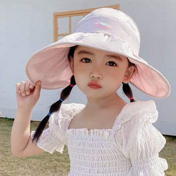 Детска текстилна шапка с широка периферия