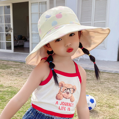 Laia äärega vabaaja lastemüts tüdrukutele