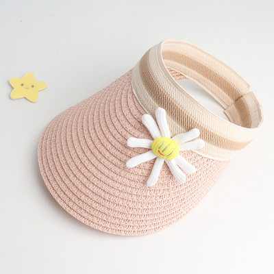 Suvine visiiriga õlgkübar tüdrukutele